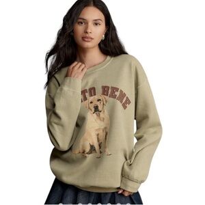 Anthropologie Molte Bene Lab Dog Crewneck Sweatshirt